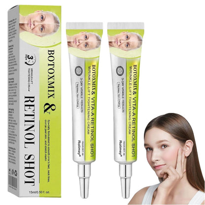 Botoxmix & Vita-A Retinol Shot Tightening Booster 2-Pack | Anti-Aging Wrinkle Cream with Retinoid for All Skin Types Avelisse