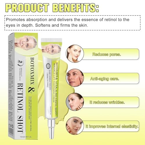 Botoxmix & Vita-A Retinol Shot Tightening Booster 2-Pack | Anti-Aging Wrinkle Cream with Retinoid for All Skin Types Avelisse
