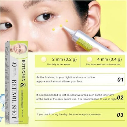 Botoxmix & Vita-A Retinol Shot Tightening Booster 2-Pack | Anti-Aging Wrinkle Cream with Retinoid for All Skin Types Avelisse