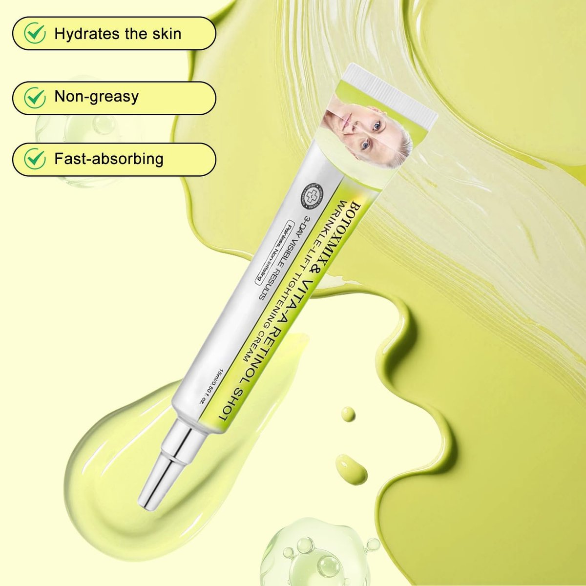 Botoxmix & Vita-A Retinol Shot Tightening Booster 2-Pack | Anti-Aging Wrinkle Cream with Retinoid for All Skin Types Avelisse