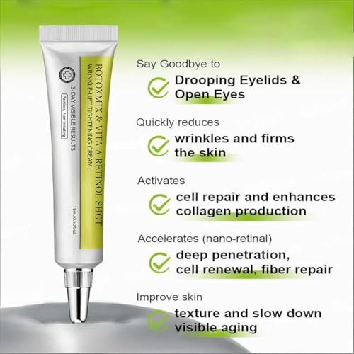 Botoxmix & Vita-A Retinol Shot Tightening Booster 2-Pack | Anti-Aging Wrinkle Cream with Retinoid for All Skin Types Avelisse