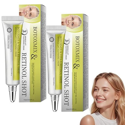 2 Pack Botoxmix & Vita-A Retinol Shot Wrinkle-Lift Tightening Cream – Anti-Wrinkle & Pore Minimizer for All Skin Types
