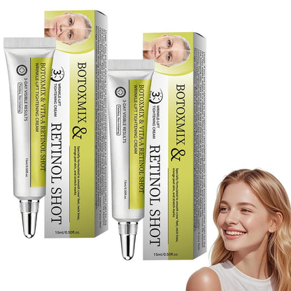 2 Pack Botoxmix & Vita-A Retinol Shot Wrinkle-Lift Tightening Cream – Anti-Wrinkle & Pore Minimizer for All Skin Types