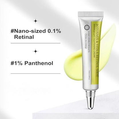 2 Pack Botoxmix & Vita-A Retinol Shot Wrinkle-Lift Tightening Cream – Anti-Wrinkle & Pore Minimizer for All Skin Types