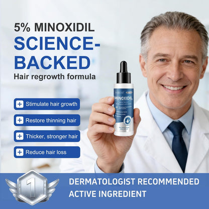 8 Pack 5% Minoxidil Hair Regrowth Treatment for Men and Women – Topical Solution for Hair Loss, Thinning Hair, Receding Hairline & Bald Spots – Supports Beard & Scalp Growth (8 Month Supply) Avelisse