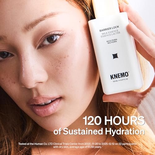 KNEMO BARRIER LOCK Rice PDRN Milk Essence - Intense Hydrating Barrier Repair Toner with 6 Ceramides, Deep Moisture for Dry, Sensitive, & Irritated Skin (5.07 Fl Oz) Avelisse