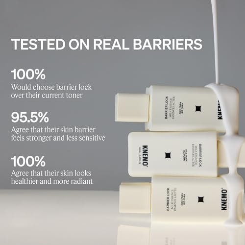 KNEMO BARRIER LOCK Rice PDRN Milk Essence - Intense Hydrating Barrier Repair Toner with 6 Ceramides, Deep Moisture for Dry, Sensitive, & Irritated Skin (5.07 Fl Oz) Avelisse