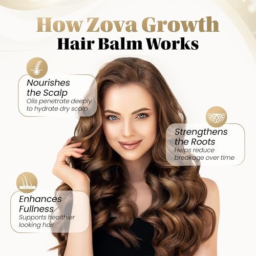Zova Growth Hair Balm – Batana, Castor, Argan & Rosemary Oil Blend for Thicker, Stronger Hair – Deep Scalp Nourishing Hair Treatment for Men & Women – Natural Hair Repair & Moisturizing Balm 4 oz Avelisse