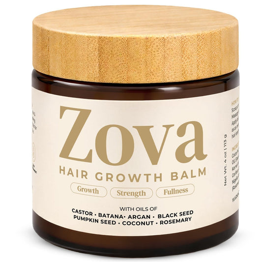 Zova Growth Hair Balm – Batana, Castor, Argan & Rosemary Oil Blend for Thicker, Stronger Hair – Deep Scalp Nourishing Hair Treatment for Men & Women – Natural Hair Repair & Moisturizing Balm 4 oz Avelisse