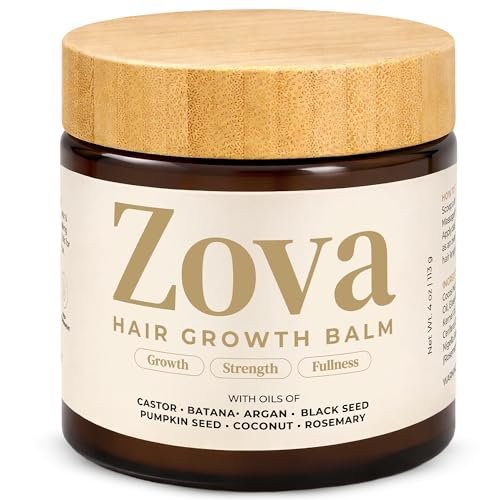 Zova Growth Hair Balm – Batana, Castor, Argan & Rosemary Oil Blend for Thicker, Stronger Hair – Deep Scalp Nourishing Hair Treatment for Men & Women – Natural Hair Repair & Moisturizing Balm 4 oz Avelisse
