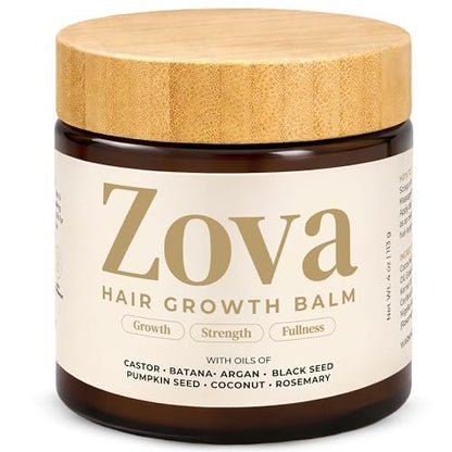 Zova Growth Hair Balm – Batana, Castor, Argan & Rosemary Oil Blend for Thicker, Stronger Hair – Deep Scalp Nourishing Hair Treatment for Men & Women – Natural Hair Repair & Moisturizing Balm 4 oz Avelisse