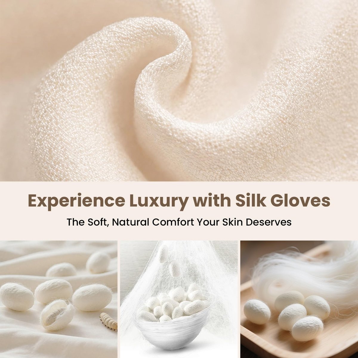 Garshana Gloves Raw Silk Massage Gloves – Ayurvedic Lymphatic Dry Brushing & Exfoliating Glove for Body, Cellulite & Smooth Skin, Portable for Women Avelisse