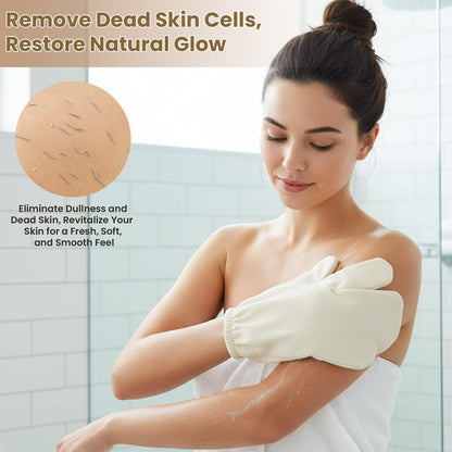 Garshana Gloves Raw Silk Massage Gloves – Ayurvedic Lymphatic Dry Brushing & Exfoliating Glove for Body, Cellulite & Smooth Skin, Portable for Women Avelisse