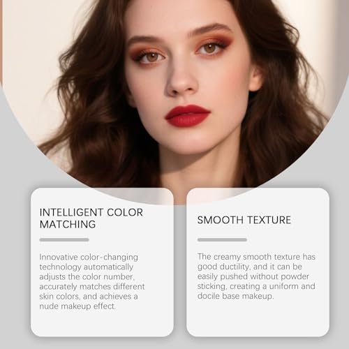 Upgraded Formula Color Changing Foundation Stick - Medium to Full Coverage Cream Foundation with Brush, Portable Dual-Ended, 0.46 Fl Oz (Natural) Avelisse