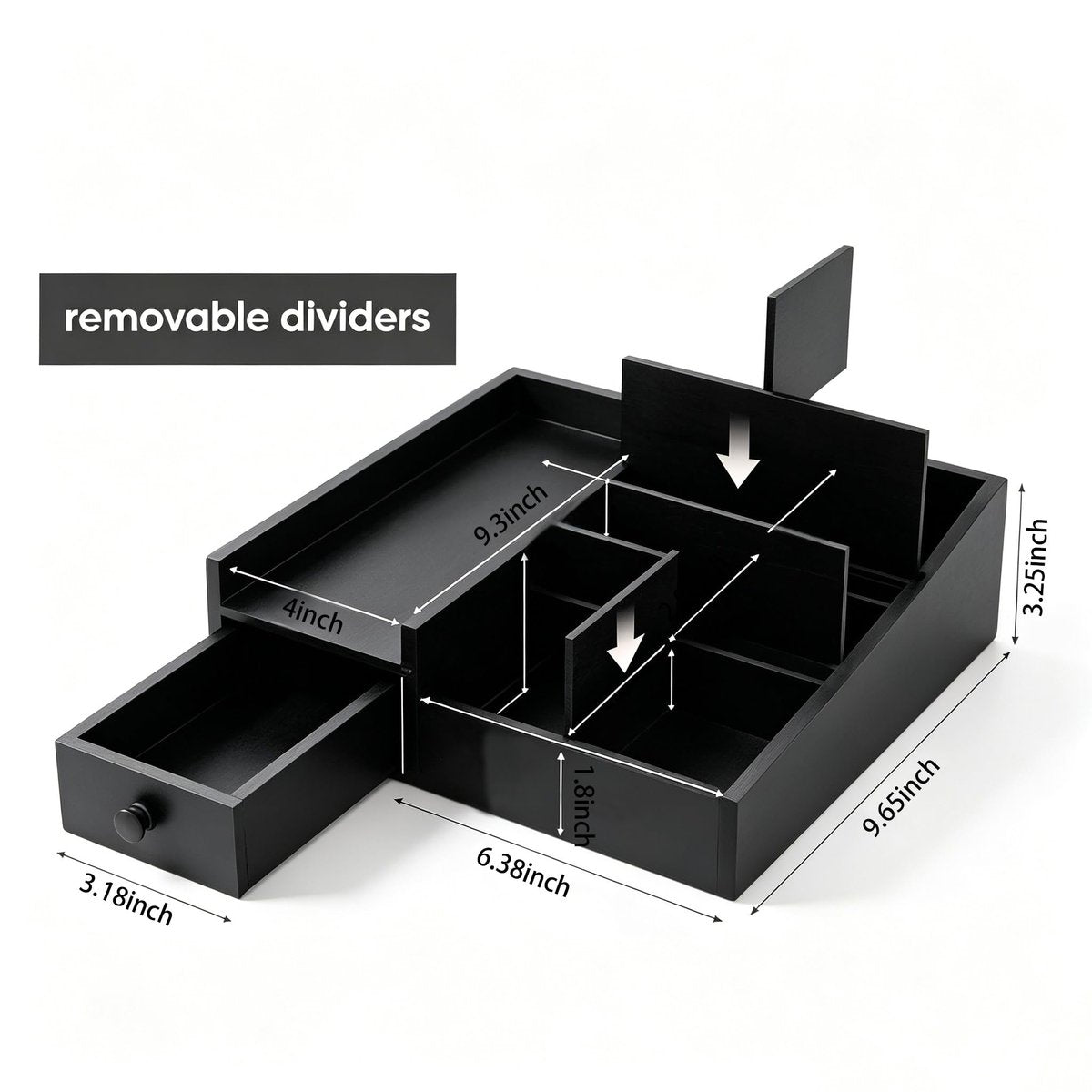 Fengligoo Wooden Cologne Organizer for Men - Adjustable Perfume Display Stand with Black Finish, Dresser Tray for Fragrance Collection - Gift for Men - görsel 11