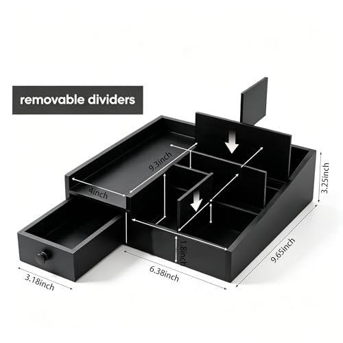 Fengligoo Wooden Cologne Organizer for Men - Adjustable Perfume Display Stand with Black Finish, Dresser Tray for Fragrance Collection - Gift for Men - görsel 12