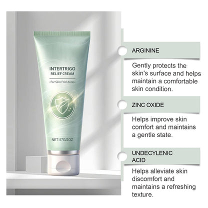 Intertrigo Cream for Treatment & Relief, Advanced Chafing Cream with Zinc Oxide & Undecylenic Acid – Non-Greasy Skin Protectant for Inner Thighs, Underarms, Skin Folds – Moisture Control, 2 Oz