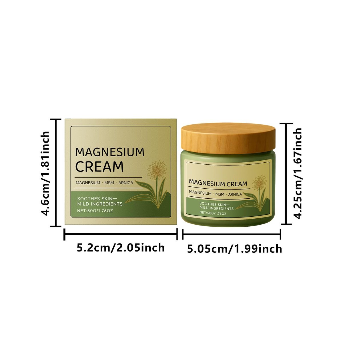 OSFRIAGE Magnesium Cream with MSM & Arnica - Fast-Absorbing, Non-Greasy Massage Cream for Skin Soothing & Daily Comfort (2-Pack) Avelisse