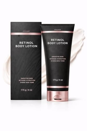 Retinol Body Lotion 170g – Firming Body Cream for Crepey Skin, Intensely Moisturizes Dry, Dehydrated Skin on Neck, Arms, Thighs & Legs Avelisse
