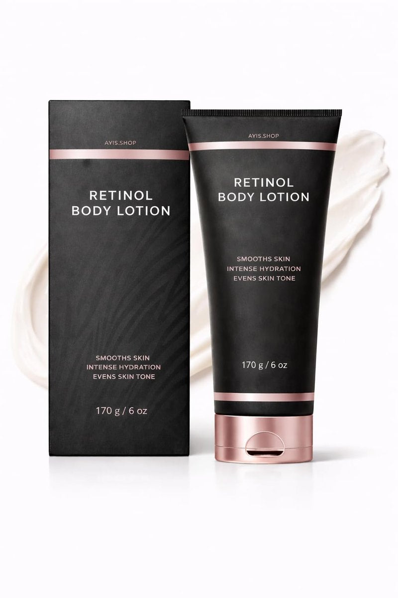 Retinol Body Lotion 170g – Firming Body Cream for Crepey Skin, Intensely Moisturizes Dry, Dehydrated Skin on Neck, Arms, Thighs & Legs Avelisse