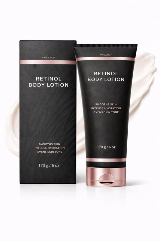 Retinol Body Lotion 170g – Firming Body Cream for Crepey Skin, Intensely Moisturizes Dry, Dehydrated Skin on Neck, Arms, Thighs & Legs Avelisse