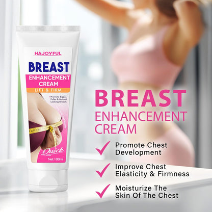 Hajoyful Breast Enhancement Cream – Fast Acting Formula for Breast Growth, Lifting & Firming – Non-Greasy Cream for Visibly Fuller & Firmer Bust Line – Easy-to-Apply Avelisse