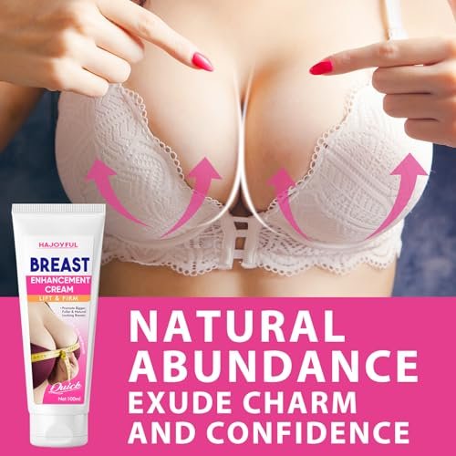 Hajoyful Breast Enhancement Cream – Fast Acting Formula for Breast Growth, Lifting & Firming – Non-Greasy Cream for Visibly Fuller & Firmer Bust Line – Easy-to-Apply Avelisse