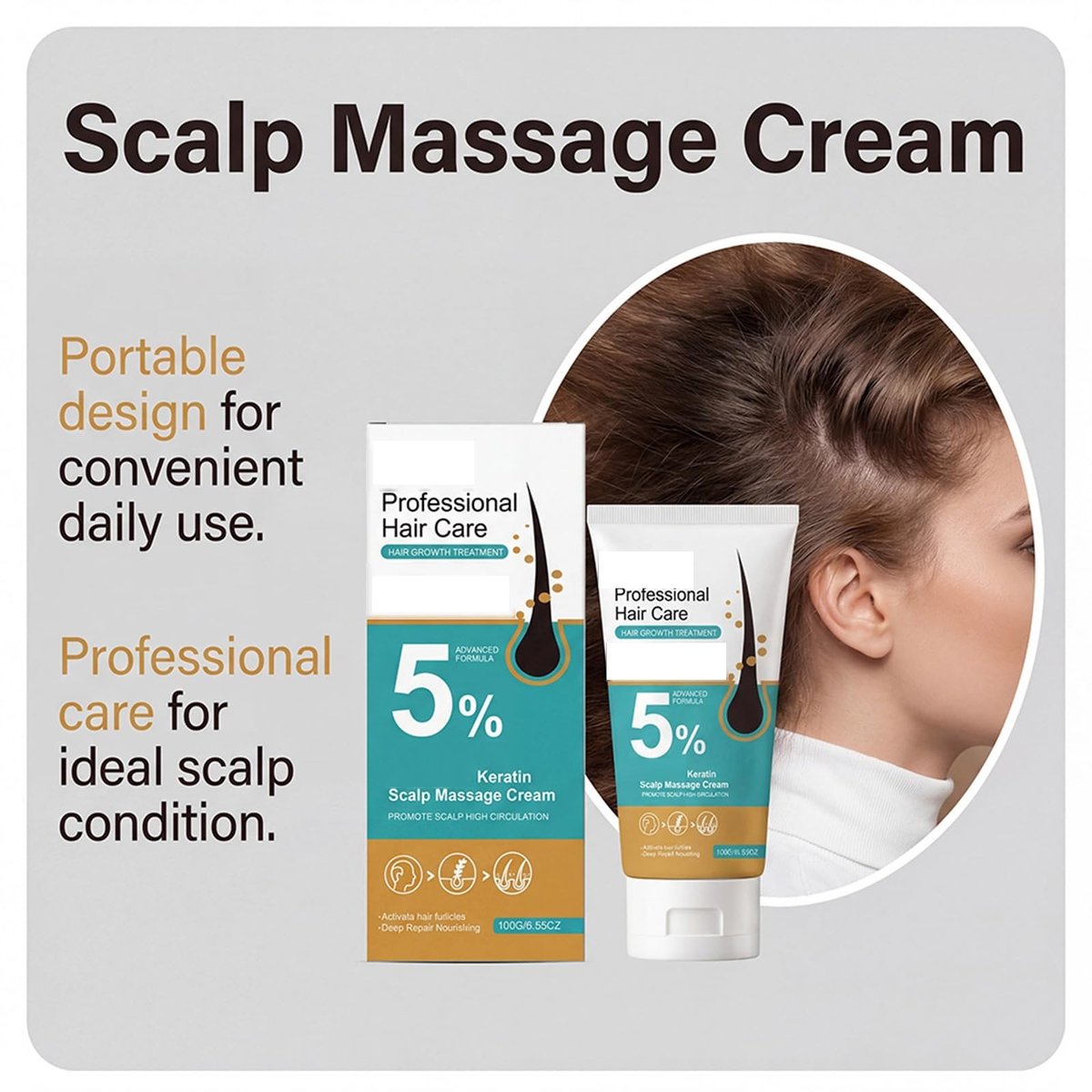 2-Pack 5% Minoxidil Hair Growth Scalp Massage Cream with Rosemary & Biotin – Anti Hair Loss Treatment for Men & Women, Activates Follicles & Promotes Regrowth, 3.53 Fl Oz Each Avelisse
