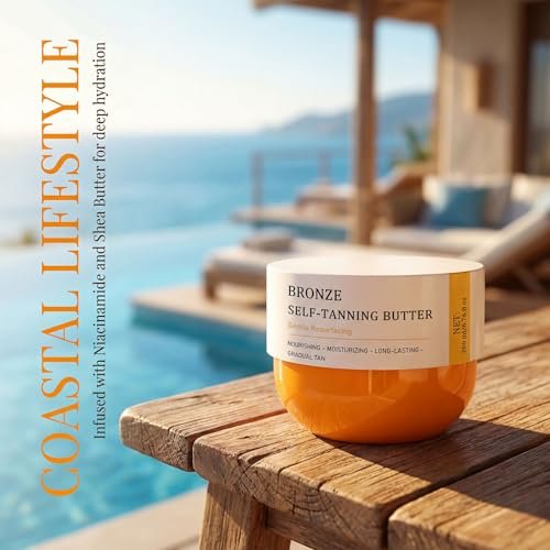 Bronze Tanning Butter – Hydrating Self-Tanning Butter for Body – No Orange Tones – 6.7 fl oz (150ml) Avelisse