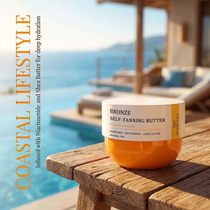 Bronze Tanning Butter – Hydrating Self-Tanning Butter for Body – No Orange Tones – 6.7 fl oz (150ml) Avelisse