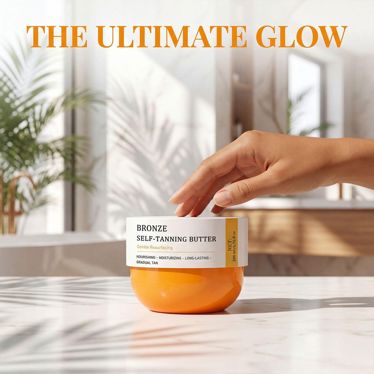 Bronze Tanning Butter – Hydrating Self-Tanning Butter for Body – No Orange Tones – 6.7 fl oz (150ml) Avelisse