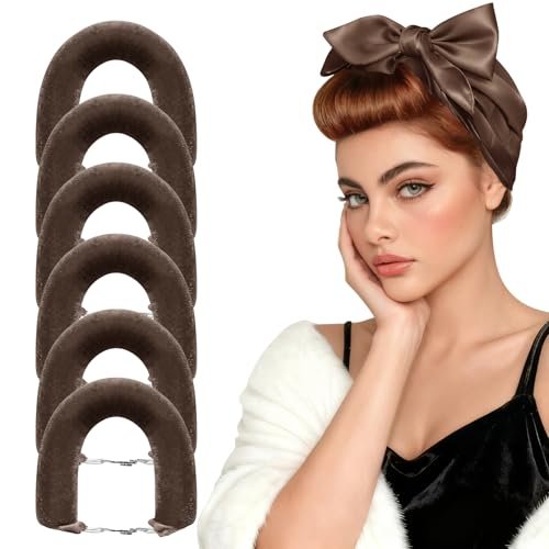 Togayu Heatless Curls Overnight Set - 6PCS Jumbo Velvet Hair Rollers for No-Damage, Effortless Curls & Waves Avelisse