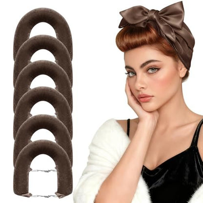 Togayu Heatless Curls Overnight Set - 6PCS Jumbo Velvet Hair Rollers for No-Damage, Effortless Curls & Waves Avelisse