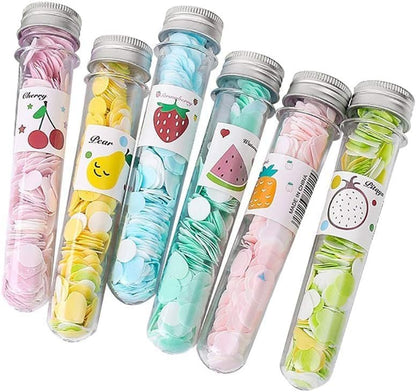NexusPulse 6-Pack Random Colors Disposable Paper Soap Confetti Sheets – Portable Hand Wash Flakes for Travel & Everyday Use
