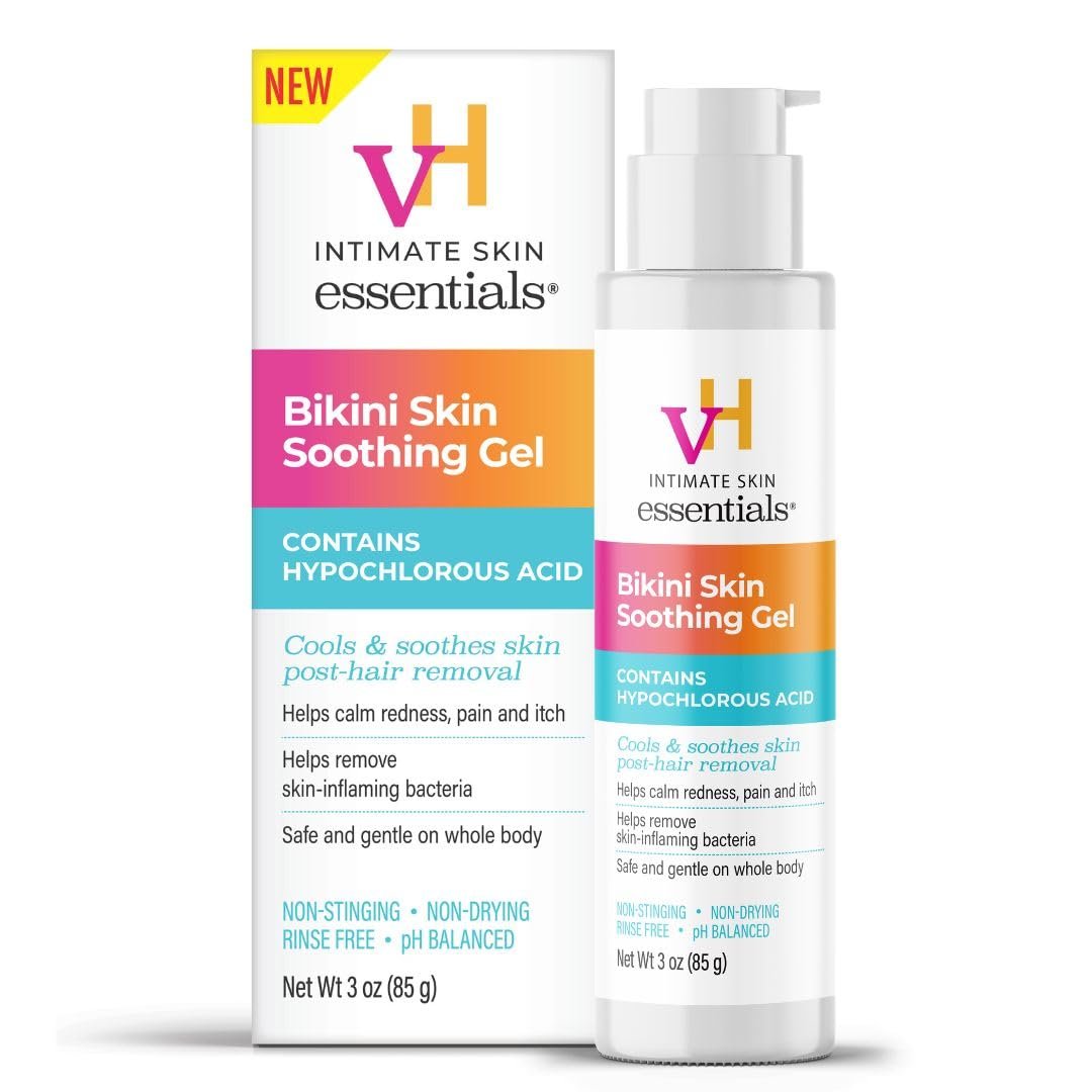 vH Essentials Bikini Skin Soothing Gel with Hypochlorous Acid 3 oz. – Post-Hair Removal Relief for Razor Bumps, Redness, and Irritation - görsel 1