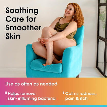 vH Essentials Bikini Skin Soothing Gel with Hypochlorous Acid 3 oz. – Post-Hair Removal Relief for Razor Bumps, Redness, and Irritation