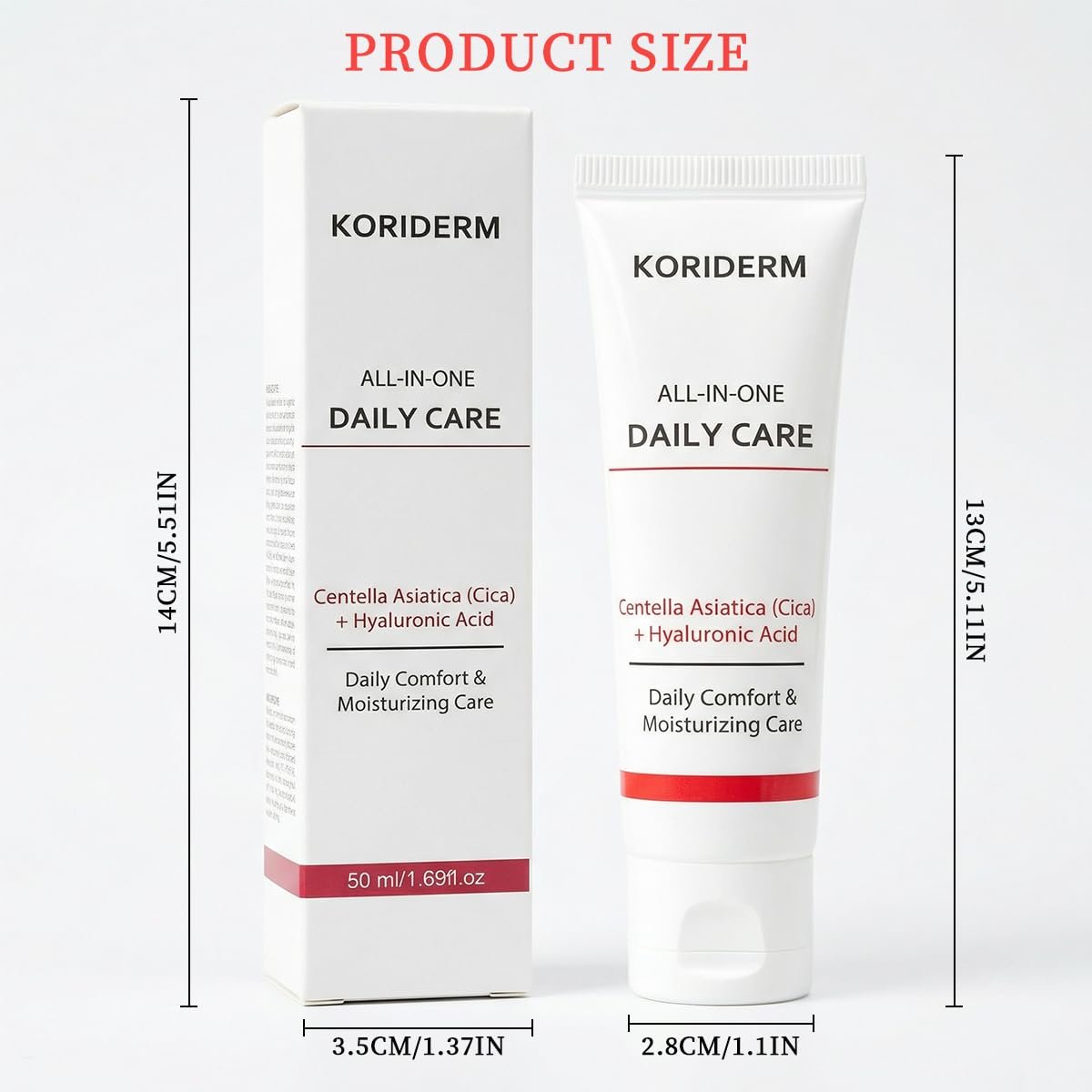 Koriderm Time Reverse Cream - All-In-One Face Moisturizer with Centella Acid, Lightweight Hydrating Cream for Radiant Skin, 1.69 fl oz Avelisse