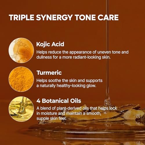 Dr.Melaxin Kojic Acid Turmeric Serum Soap with Niacinamide - Tone Care Cleansing Bar for Uneven Skin Tone & Dark Spots, 3 Botanical Oils for Deep Cleansing, Facial & Body Soap - görsel 8