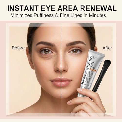 Perfection Eye Tightener Cream - Instant Firming & Anti-Aging Eye Cream for Puffiness, Fine Lines & Wrinkles - Lightweight Gentle Formula for All Skin Types - 2-Pack with 2 Brushes (Silver) - görsel 8