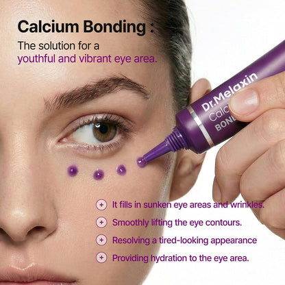 Dr.Melaxin Calcium Bonding Eye Cream with Peptides & Rebornic - Firming Eye Treatment for Wrinkles, Puffy Eyes, Dark Circles & Hydrating Care, 0.51 fl.oz Avelisse
