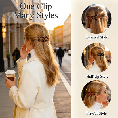 Mini Magnetic Hair Clips for Women – Lightweight, Firm Hold, No Crease – Black Flat Claw Clips for Daily Office Use Avelisse