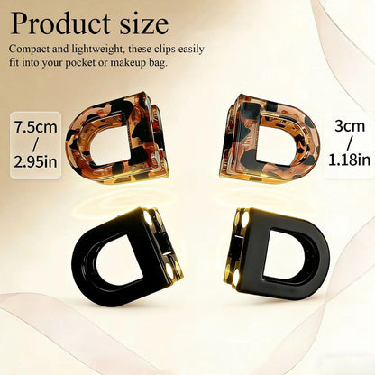 Mini Magnetic Hair Clips for Women – Lightweight, Firm Hold, No Crease – Black Flat Claw Clips for Daily Office Use Avelisse
