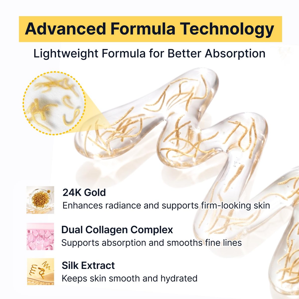 SUNGBOON EDITOR Glow Intensive Silk Peptide EGF Ampoule - Copper Peptides Serum with Collagen & Multi Peptides for Hydrated, Smooth-Looking Skin, 1.35 fl oz Avelisse
