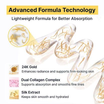 SUNGBOON EDITOR Glow Intensive Silk Peptide EGF Ampoule - Copper Peptides Serum with Collagen & Multi Peptides for Hydrated, Smooth-Looking Skin, 1.35 fl oz Avelisse