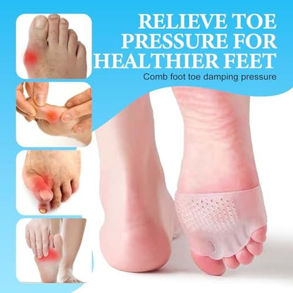 Toe Separators for Women & Men – Breathable Bunion Corrector & Toe Spacers for Morton's Neuroma, Blisters, Diabetic Feet, Hammer Toe – Rapid Pain Relief (8 PCS, 4 Colors) Avelisse
