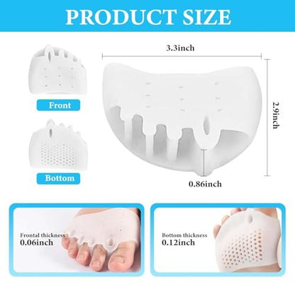 Toe Separators for Women & Men – Breathable Bunion Corrector & Toe Spacers for Morton's Neuroma, Blisters, Diabetic Feet, Hammer Toe – Rapid Pain Relief (8 PCS, 4 Colors) Avelisse