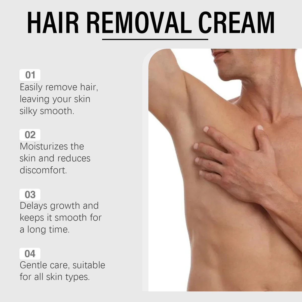 2026 New Painless Hair Removal Cream for Men – Fast-Acting Gentle Depilatory for Intimate & Body Grooming, Moisturizing Soothing Formula, 3.53 oz Avelisse