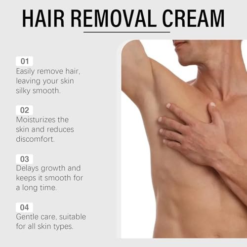 2026 New Painless Hair Removal Cream for Men – Fast-Acting Gentle Depilatory for Intimate & Body Grooming, Moisturizing Soothing Formula, 3.53 oz Avelisse