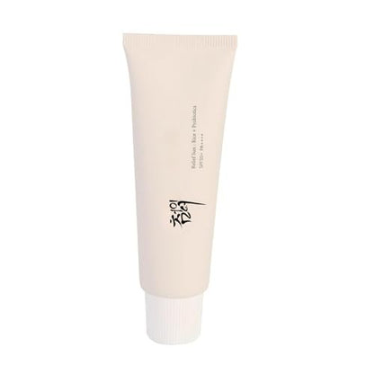 Relief Sun Organic Korean Sunscreen SPF50+ PA++++ with Rice and Probiotics – Nourishing Sun Protection for All Skin Types