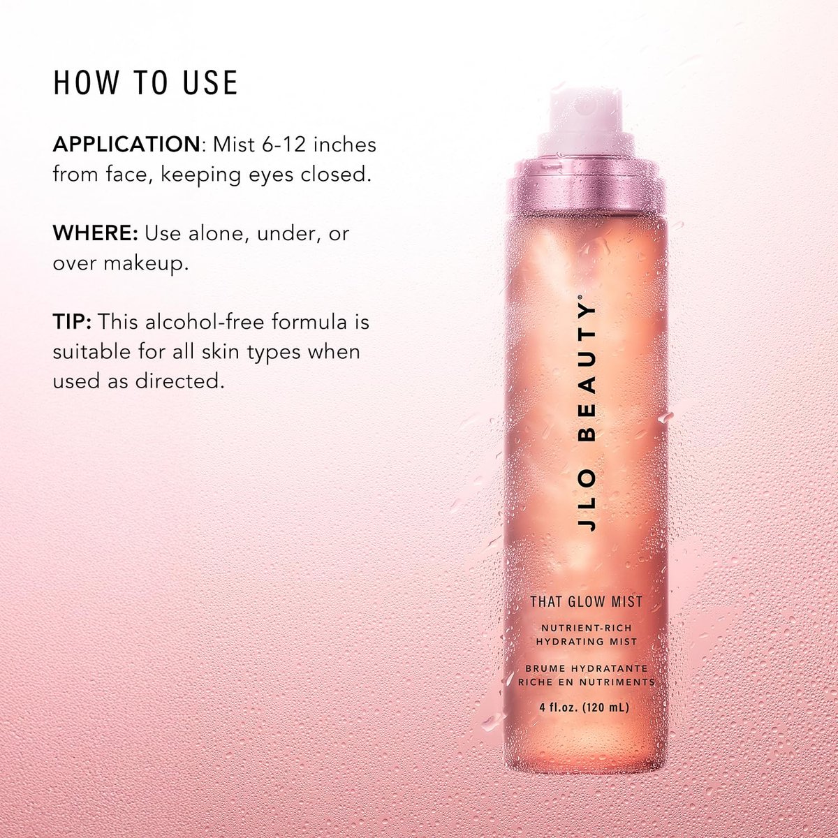 JLO BEAUTY That Glow Mist Hydrating Face Spray – Niacinamide, Hyaluronic Acid & Ceramide Complex – Refreshing Vitamin Mist for Instant Glow & Dewy Skin, 4 oz Avelisse